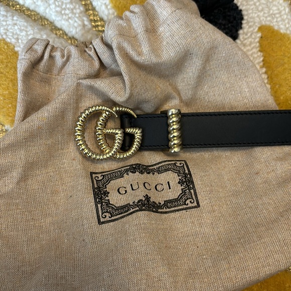Gucci Leather belt with torchon Double G buckle in original box size 100 - Picture 7 of 13